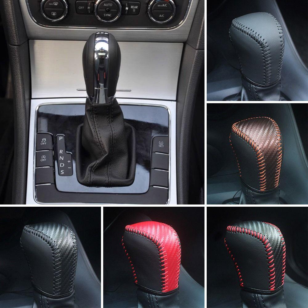 Wear-resistant Shift Knob Cover Leather Car Interior Accessories Car Shift Handle Cover for Car