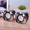 Cute 2PCS Desktop Computer USB Mini Speakers Wired Bass Stereo Subwoofer Speaker For Laptop Smartphones MP4 MP3 Notebook Players