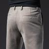 Men's Velvet Winter Pants: High-Grade Woolen, Elastic, Thick, Warm Casual Wear for Dad