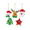 15pcs DIY Christmas Elk Snowman Pendant Cartoon Merry Christmas Decorations Home Xmas Decor