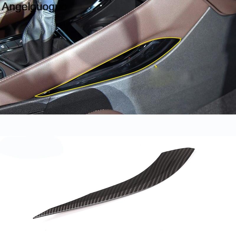 Carbon Fiber ABS Car Center Console Gear Shift Panel Cover Trim Frame For BMW X1 F48 2016-2018 Car Accessories (