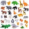 Gegele Lego-Compatible Building Blocks: Large Particles & Small Animal Accessories - Ocean, Zoo, Dinosaur Educational Toys