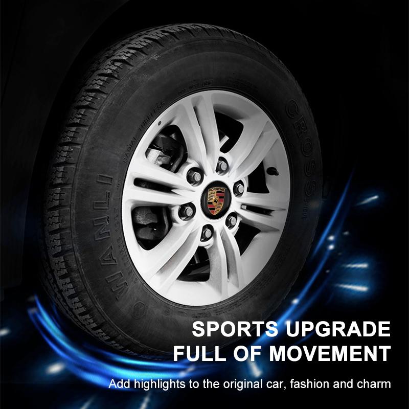 4Pcs Car Wheel Center Hub Center Cap Rim Hub Dustproof Cover Emblem Car Accessories For Porsche 911 Cayenne Panamera Macan Boxster Carrera GT 928 944