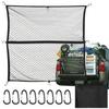 Cargo Net for Pickup Truck Bed Travel Luggage Net Mesh with  8 Metal Carabiners Stretches To 7.0' X 6.5' Truck Bed Accessories