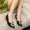 Design Crystal Women Pumps Spring Pointed Toe Female Shallow High Heel Elegant Women's Work Dress Shoes Zapatos De Mujer