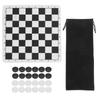 Draughts Collapsible Checkers Set Folding Chessboard Checkers for Kids Children Adults