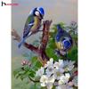 HUACAN Diamond Painting Cross Stitch Birds Diamond Embroidery Animals 5D DIY Mosaic