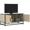 VidaXL TV Cabinet Sonoma Oak 80x34.5x40 Cm Engineered Wood and Metal, TV Stand, Hi-fi Cabinet, Entertainment Center, 848825