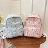 Small Fresh and Versatile Cute Girl Schoolbag Lightweight Cartoon Doodle Large Capacity Backpack for Primary and Secondary School Students