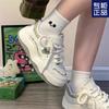 2024 Autumn New Thick-soled Versatile Little White Shoes Women's Small Fragrant Wind Board Shoes Casual Original Star Shoes Ins Trend