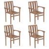 Day and Night - Day and Night Stackable Garden Chairs 4 Units Solid Teak Wood