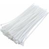 Cable Ties - Pack of 100 - Plastic - 100mm - 2.5mm - White