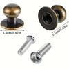 35 Pcs Mini Round Knobs Vintage Drawer Pulls for Jewelry Boxes Small Furniture Metal Round Knobs with Screws