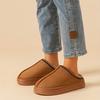 Winter Indoor And Outdoor Solid Color Thick-soled Non-slip Lightweight Warm Ladies Slippers