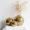 Plating Golden Ball Ceramic Vase Ornaments Crafts Art Hydroponic VasesFlower Pot Home Decoration Ornament Gift Home Decoration