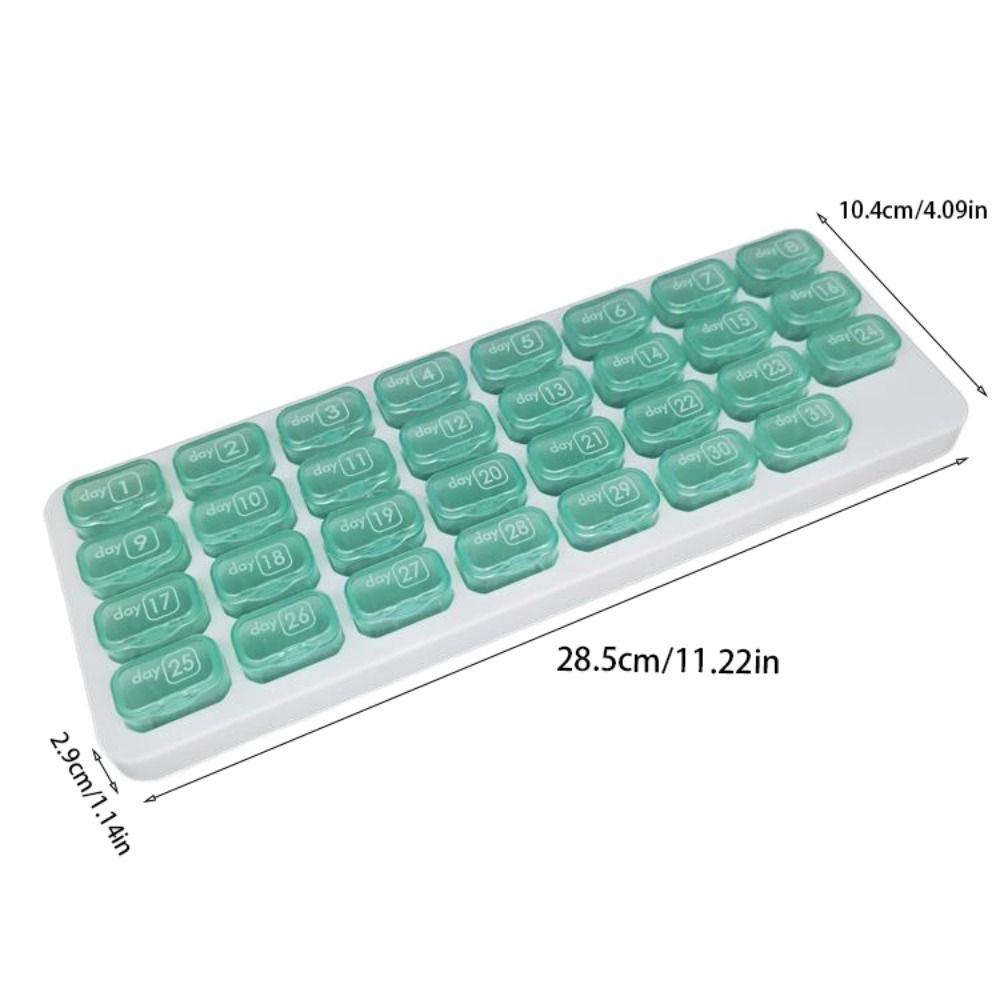 Moisture Proof 31 Grid Pills Box Independent Cell Medicine Container Pill Organizer  Travel