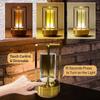 Cordless Table Lamp Retro Bar Metal Desk LED Lamps Rechargeable Touch Dimming Night Light Restaurant Bedroom Home Outdoor Decor