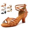 Mid Heel Latin Dance Shoes for Adult Women Soft Sole Tango Salsa Ballroom Dancing Shoes Party Shoes Heeled 5CM