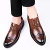 Luxury Brand Men Casual Shoes Genuine Leather Brogue Elegant Classic Business High Quality Wedding Social Men Dress Oxford Shoes