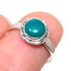 Natural Green Onex Gemstone Handmade 925 Sterling Silver Jewelry Ring S.7 H7H37