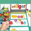 Magnetic Word Alphabet Puzzle For Kids Learning Wooden Educational Toy Gift
