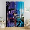 Curtains Child Room Coralines Home Interior Curtains for Living Room Halloween Decoration Blackout Curtain Shades Partition
