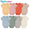 1Pieces Baby Boy Girl Rompers O-neck Short Sleeve Infant Boy Girl Clothes Cotton Jumpsuit For 0-12Months Newborn Outfits
