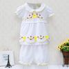 Newborn Kids Girl 2Pcs/Set Short Sleeve Shorts Cotton Spring And Summer Autumn Shirt Bell Bottoms Lace Lacework Clothing