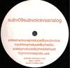 12inch Record VARIOUS - Subvoice Vs Analog SUBV09 Subvoice Electr 1997 Japan Dance & Electronica Used