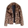 (SU)Women Fashion Autumn And Winter Leopard Print Loose Short Windbreaker Lamb Coat