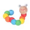 Wooden Twisting Caterpillar Rich Colors Hand Eye Coordination Smoothing Wooden Worm Toy for