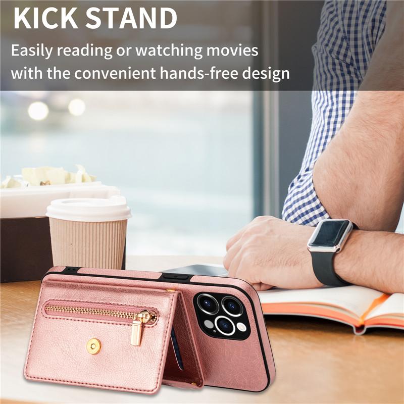 Lanyard Zipper Wallet Phone Case For iPhone 17 Pro Max 16 Plus 15 14 13 12 11 X XS XR 8 Samsung S25 Ultra S24 FE S22 S21 S20 Leather Purse Card Cover