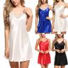 Sleepwear Women Sexy Nightgown Satin Silk Babydoll Lace Robes Night Dress Sleep