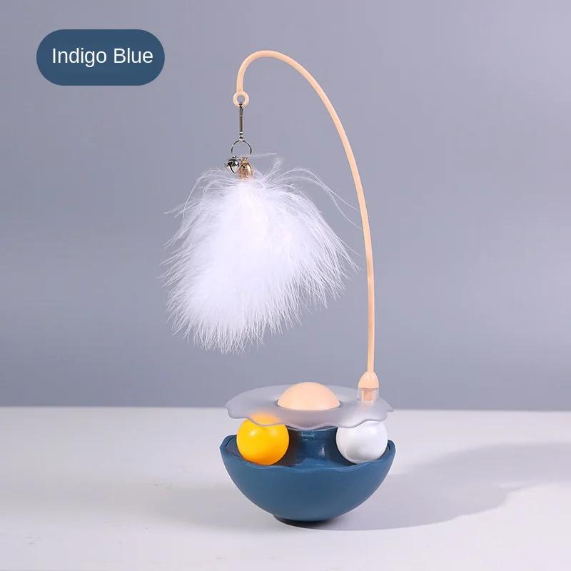 Teasing Cat Toys Self-high Not Fall Down Pet Ball Removable Stick Feather Scratching Ball Mint Pet Supplies Cat Toys Interactive