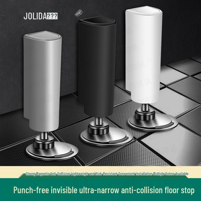 Magnetic Invisible Floor Door Stop - Anti-Collision Door Holder for Bathroom