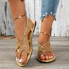 Fashion New Style Women Beach Woven Hollow Sandals Women Flats Casual Clip Toe Sandals Summer Fashion Walking Sandals Zapatos Mujer