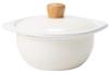 Fuji Enamel Cocotte, Cotton Series, White, 15cm, CTN-15C.W