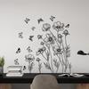 Plain Color Plant Flower Butterfly Wall Sticker Living Room Bedroom Background Wall Decorative Wall Sticker 45*60cm