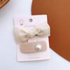 Toddler Girl Headwear France Style Beige Color Bow Floral Lace Hair Clip for Baby Girl Lovely Sweet Princess Children Hairpin