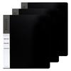 Red Loop OA Clear Binder File A4 60 Sheets, Black, 3 Packs