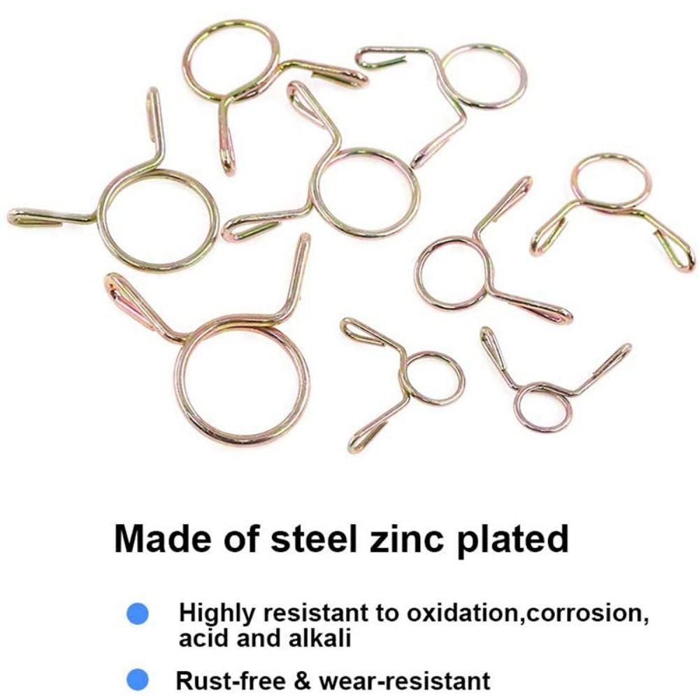10Pcs Air Tubing Hose Clamp Assortment Kit Spring Hoop  Fuel Tube Water Pipe Motorcycle Scooter