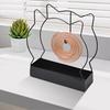 Metal Incense Coil Holder with Ash Catcher Tray Cat Ear Pine Tree Repellent Spiral Incense Hanger Stand Portable Incense Burner Decoration