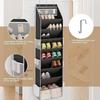 Shoe Organizer 8 Tier Over The Door Shoe Organizer Hanging Closet Shoe Storage with Large Deep Pockets Fits 16-24 Pairs of Sneakers Sandals Boots