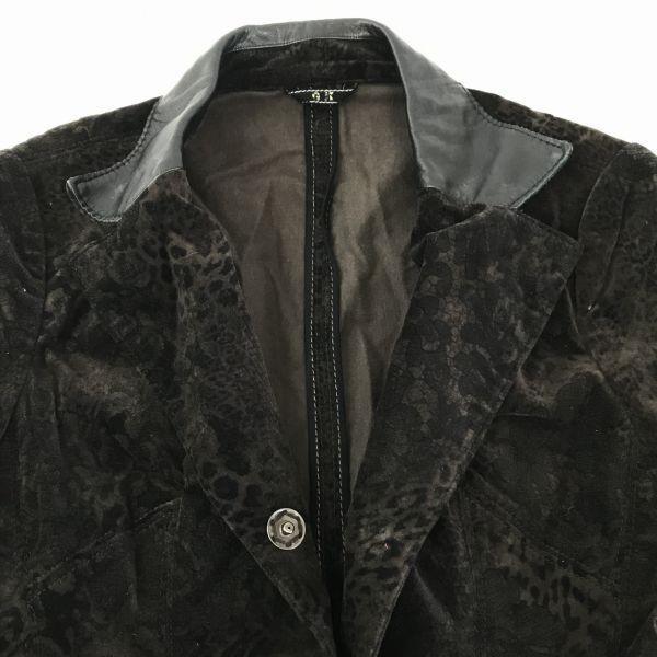 USED/GK/Itariya/Velour Tailored Jacket/Women’s S/7/Dark Brown/Patterned/Half Lined/Made In Japan