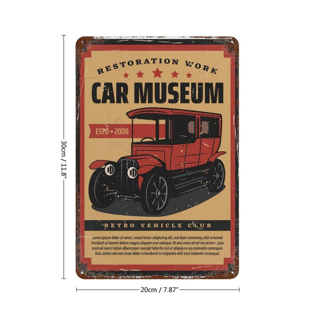 1PC Vertical Vintage Metal Tin Poster, Rustic Patina Wall Sign with Aged Texture, 20x30cm or 30x40cm, Home Bar Cafe Garage Office Wall Display