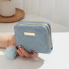 New Iron Standard Decorative Women's Rhombus Clutch Change Bag Double-layer Casual Bag Wallet Short Piece