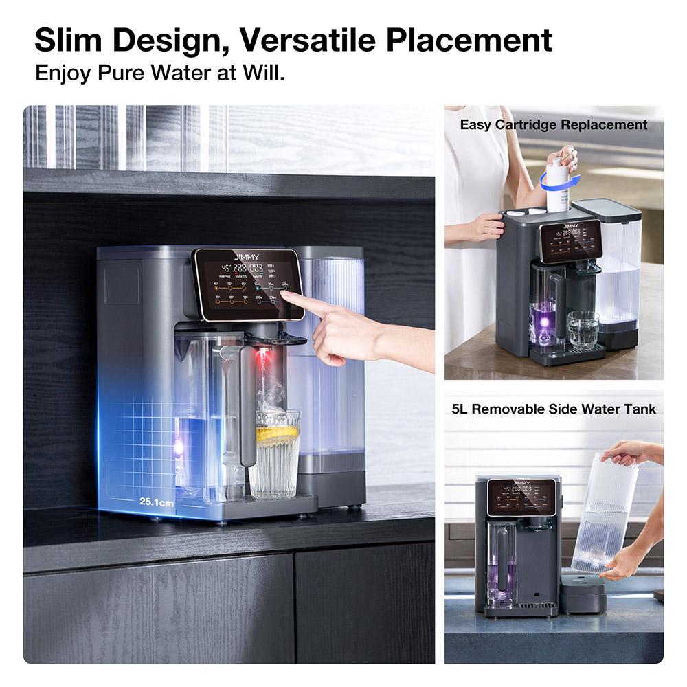 JIMMY R9 Water Purifier 7-Stage RO Filtration Instant Hot Water UV Sterilization 5L Tank 2200W Heating