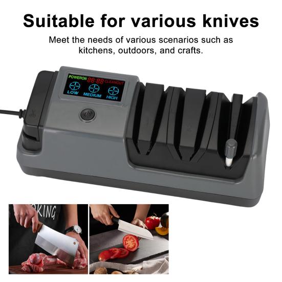 Electric Knife Sharpener Digital Display Adjustable Rotational Speed Precision Professional Serrated Knife Scissors Sharpening Tool
