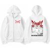 Mayhem Deathcrush Music Zip Up Hoodies Death Metal Gothic Band Zipper Sweatshirts Men Women Oversized Fleece Jacket Hoody Coats