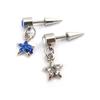 Les Trésors De Lily [K0268] - Pair of Blue and White 'Star' Earring Piercings